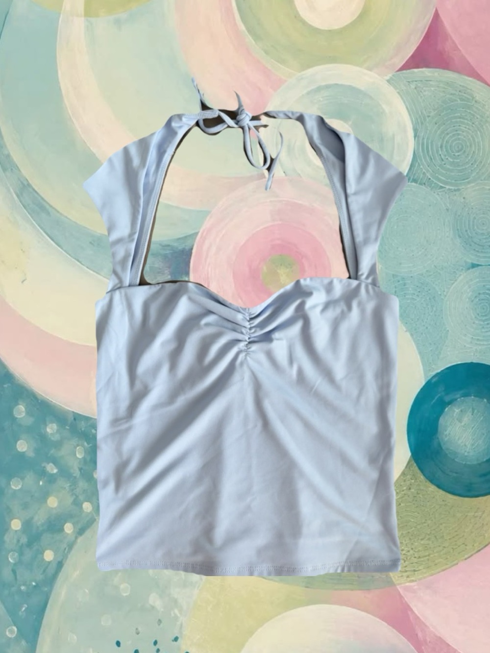 Garage Light Blue Sweetheart Neckline Tank Top